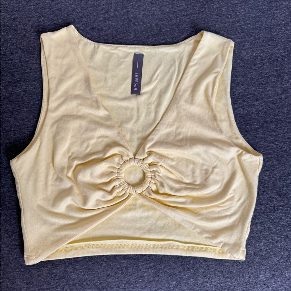 Pastel yellow crop Top 🌻✨
